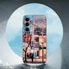 Cute Korean Style Font Luxury Black Phone Case For Samsung Galaxy S23 S24 S25 Ultra S22 Plus S21