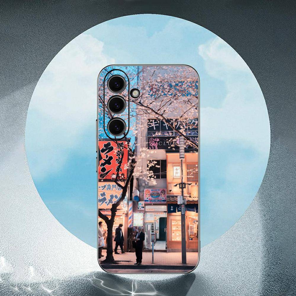 Cute Korean Style Font Luxury Black Phone Case For Samsung Galaxy S23 S24 S25 Ultra S22 Plus S21