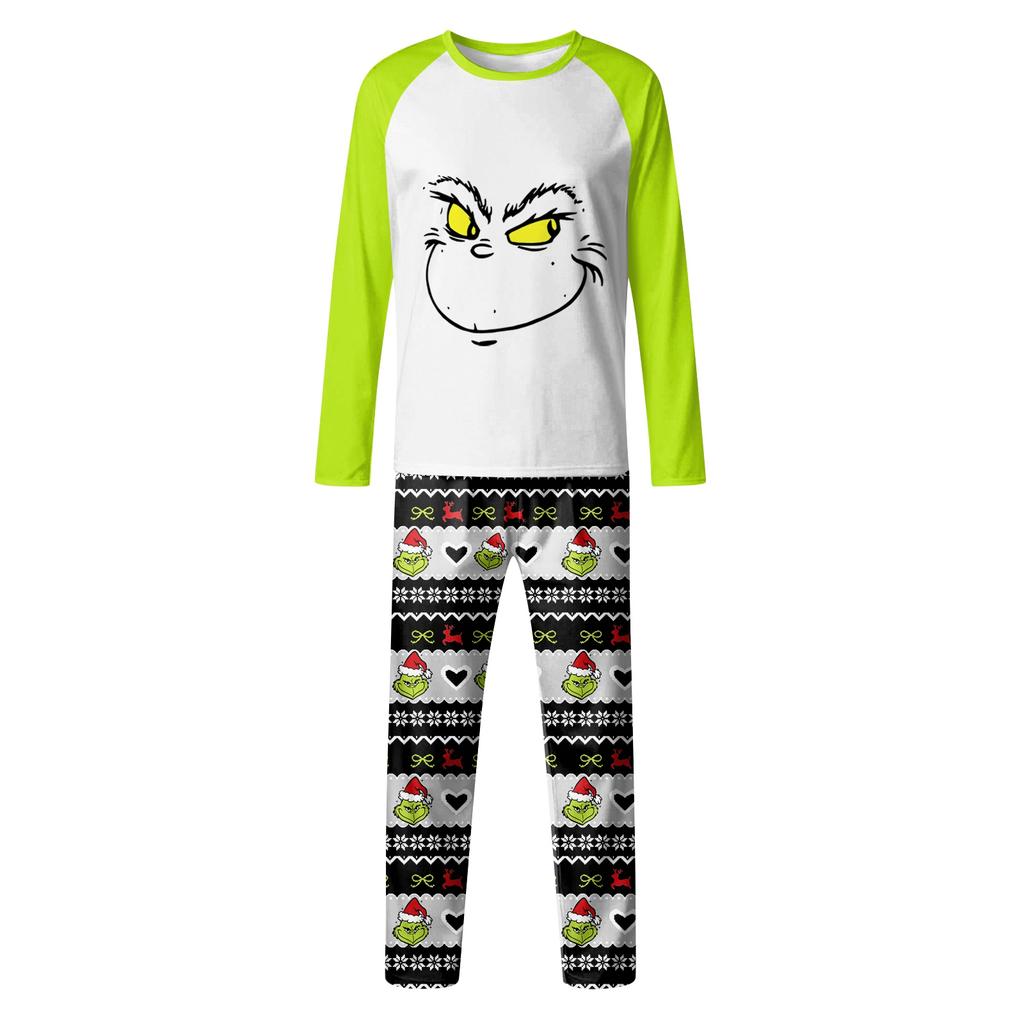 Family Matching Print Sets Pajamas Loungewear Outfits Family Matching Long Sleeve Tops+Pants Set