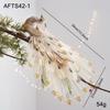 Fabric Feather Peacock Tree Decoration Glitter Accent Peacock Figurine Clip  Holiday Branch Decor