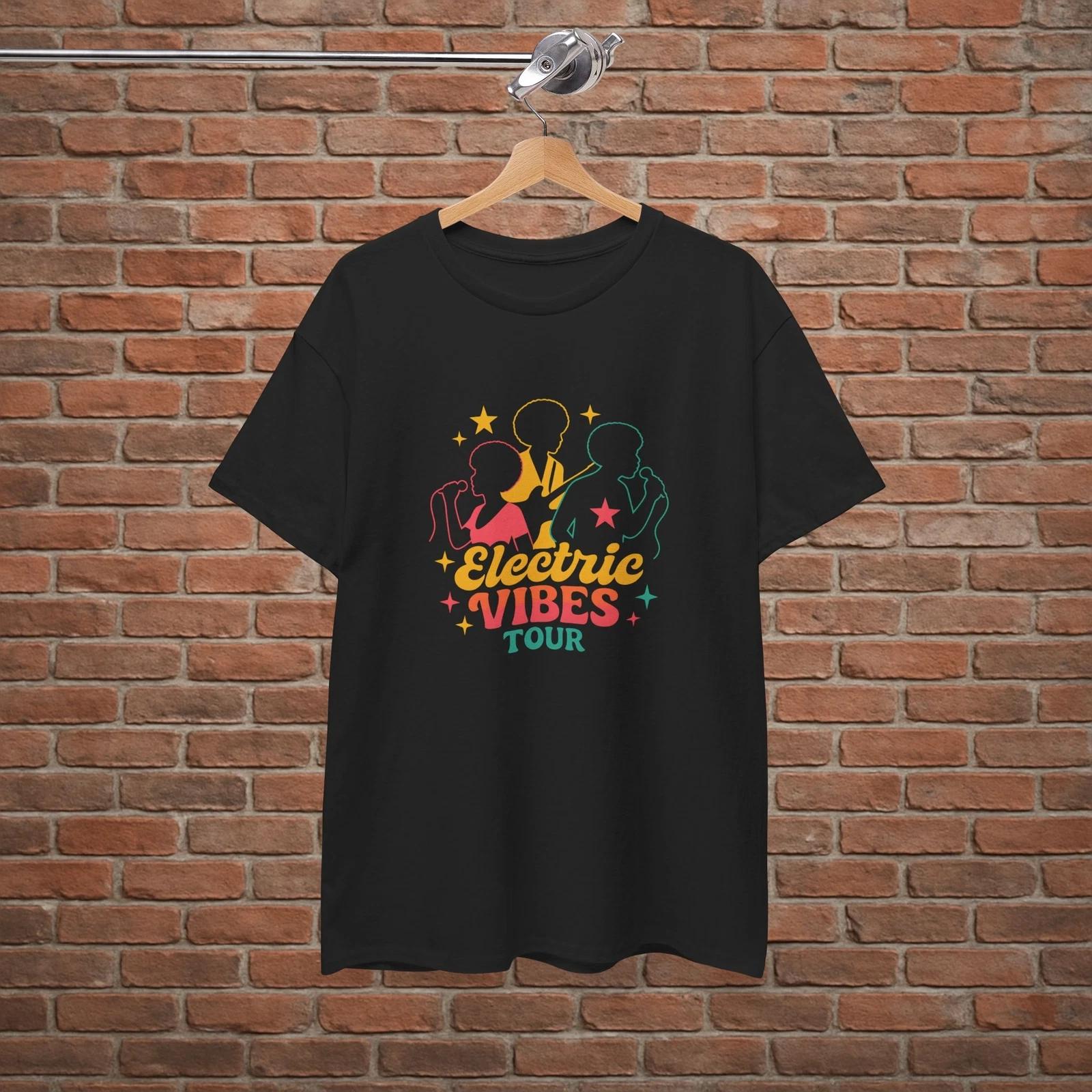 

Футболка Electric Vibes Tour Retro Funk Music – Стиль Концерта Soul – от S до XL 3XL