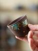 Purple Clay Handmade Tea Cup Osmanthus Design Master Cup Individual Ceramic Tea Mug for Home Office Living Room