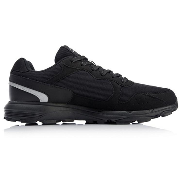 New LiNing Gundam Cushioning Slip Resistant And Abrasion Resistant Low Top Long Distance Running Shoes Men's Standard Black ARDL003-6