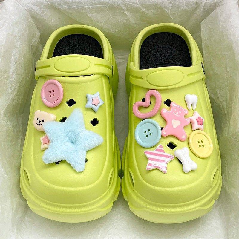 Cross-Border Cute Hat Coal Briquette & Shoe Accessories Set - Matching Shoe Buckle & Flower Set