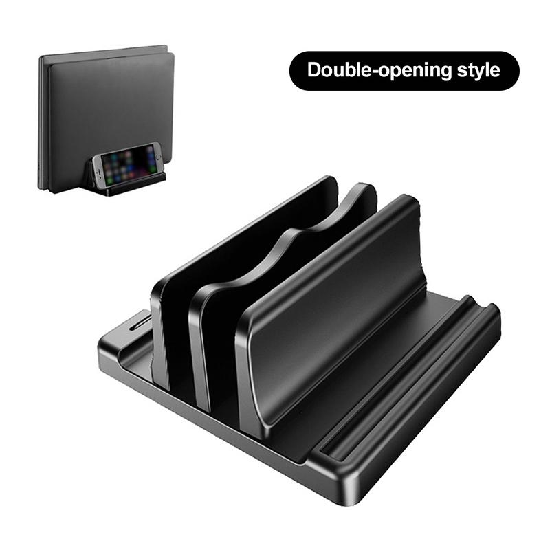 Vertical Adjustable Laptop Stand Desktop Holder Non-Slip Stable for Tablet Phone 10-17 Inch Laptops Home Office