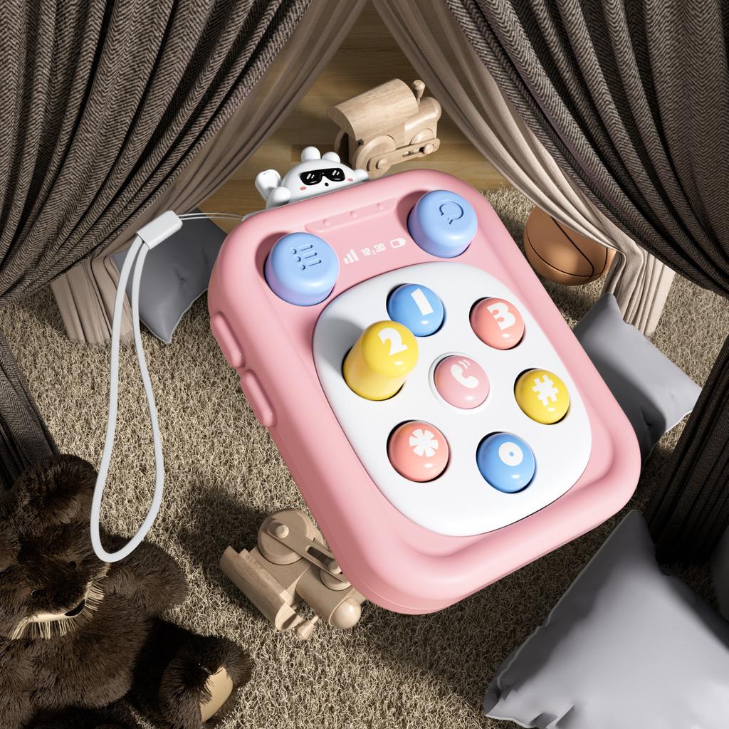 Mini Dětská Ruční Hračka Whack-A-Mole Malá Hračka Hra Stroj na Krtky Stisk Stisk Hudba Dekomprese Puzzle Myšlení Rychlost Mačkání
