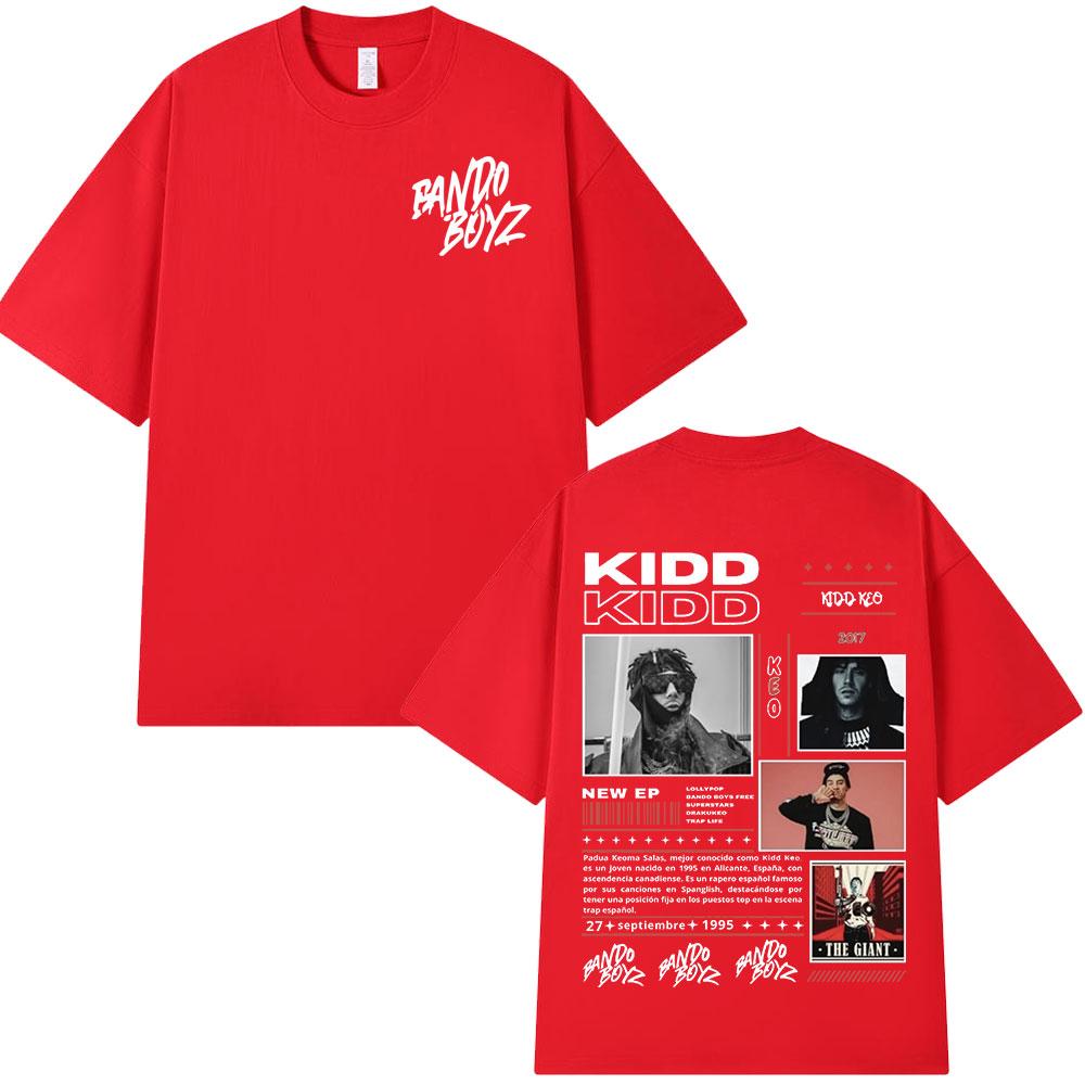 2026 Rapper Kidd Keo Bando Boyz Tour Merch T-shirts Men Fashion Hip Hop T-shirt Summer Casual Cotton Oversized T Shirts