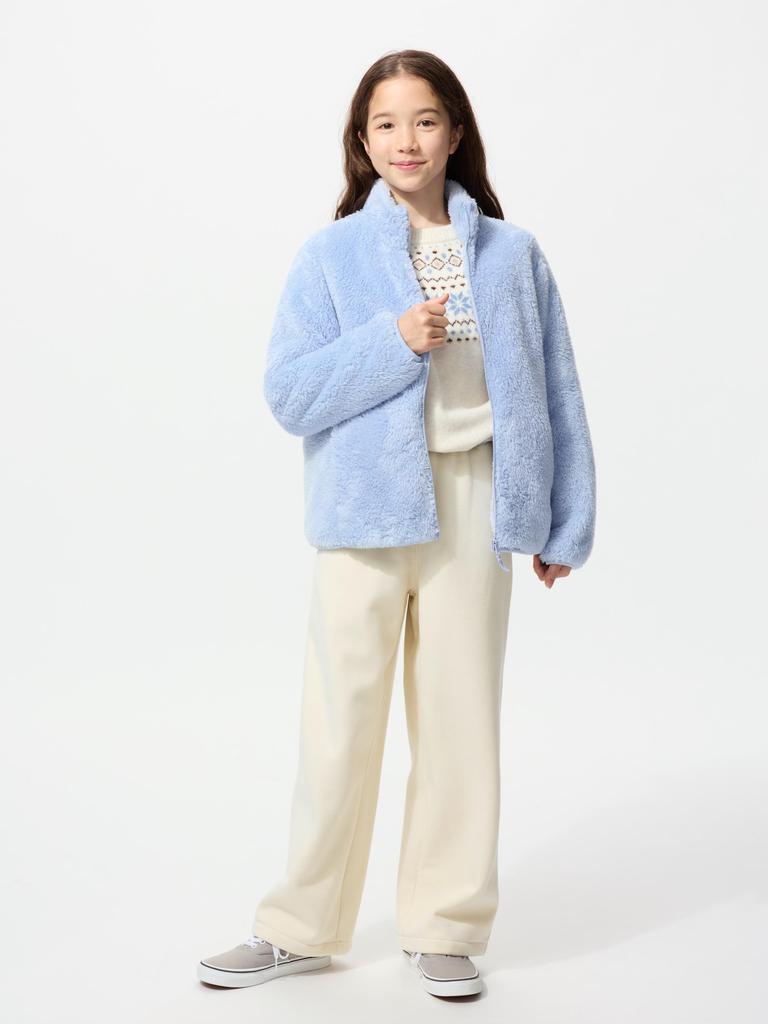 Uniqlo Girls Boa Sweat Wide Pants