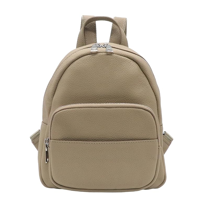 

[Guscio Leather] Genuine leather backpack small size pretty casual backpack italy 181127 (GREIGE)