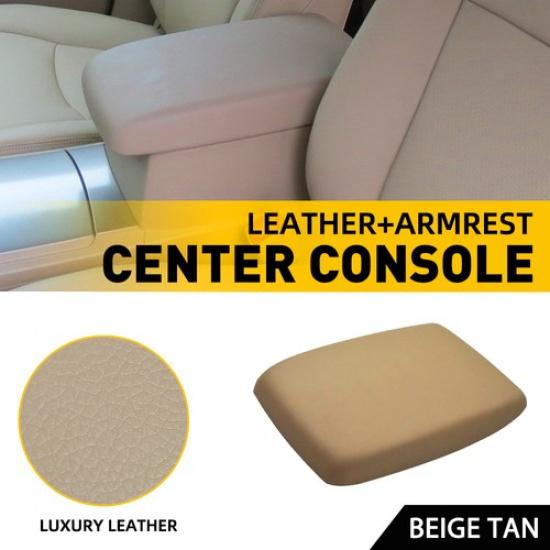Подходит для Toyota Highlander 2008-2013 Кожаная крышка консоли Подлокотник Бежевый Коричневый