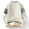 Cozy Up Men Casual Letter Print Knitted Pullover Sweaters Long Sleeve Crew Neck