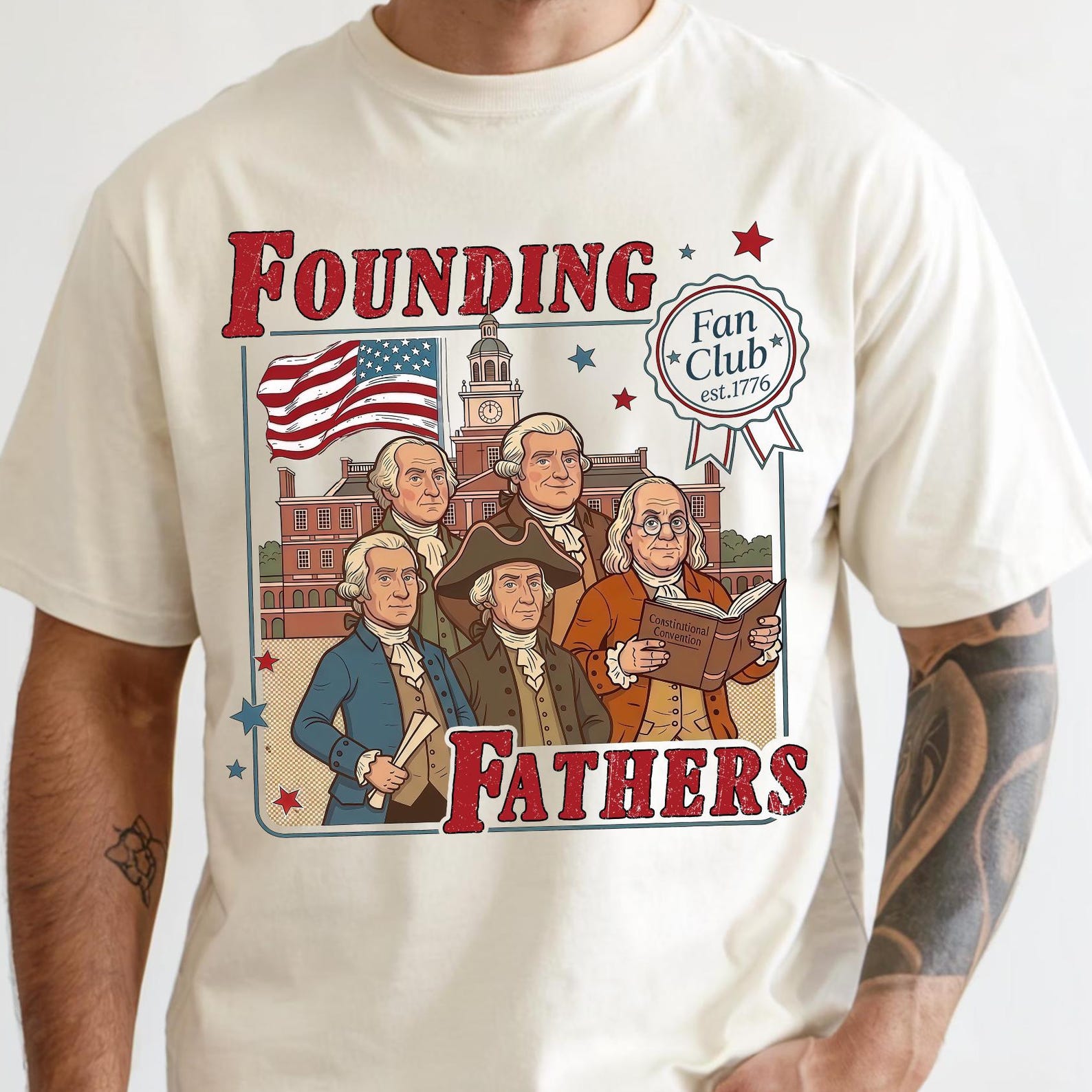 Founding Fathers Fan Club Shirt, Party Like It s 1776 Shirt, USA 250 Years Anniversary, 4th Of July Shirt, 250 Years Funny Founding Fathers S
