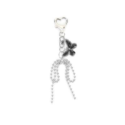 NICK&NICOLE RIBBON BUTTERFLY keyring_BLACK Silver