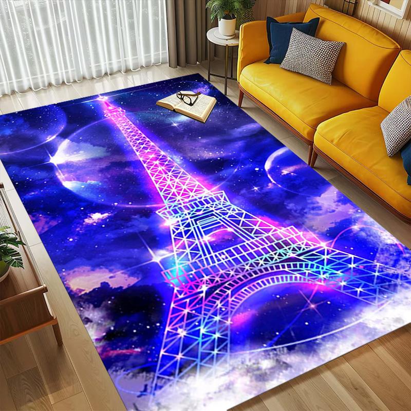 Eiffel Tower Living Room Nonslip Area Rug Soft Carpet For Bedroom Game Playroom Sofa Office Home Decor Doormat Christmas Gift C926677