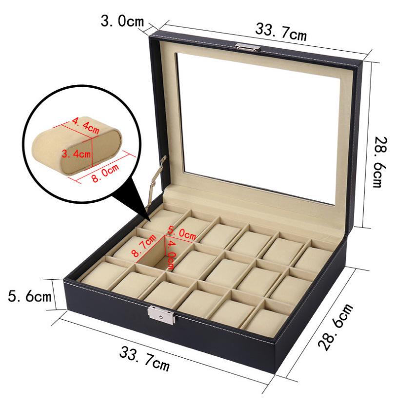 PU Leather Watch Display and Storage Box