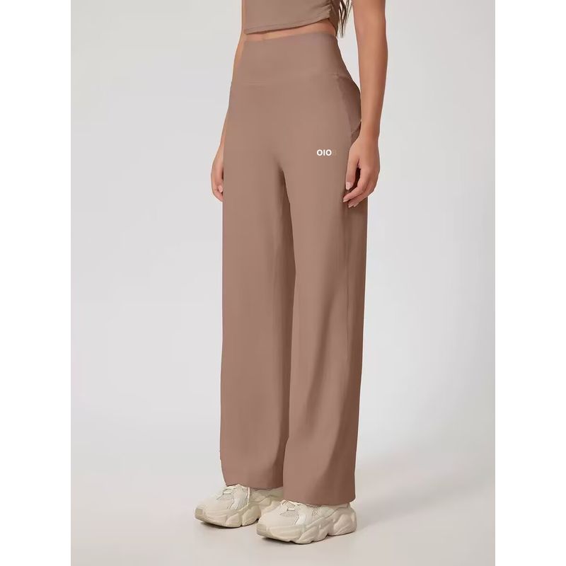 Oiob Casual Sports Pants Female All Year Round Loose High Waist Loose Pants Yoga Fitness Drape Quick-Drying Straight-leg Long Pants