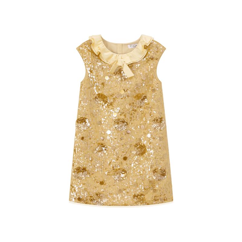 

ELLE KIDS Girls Sequin Flower Satin Princess Dress 165 (M)