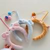 Wacky Cat Fishing Plush Headband Hair Accessories Girls Cartoon Hairband  Wash Face