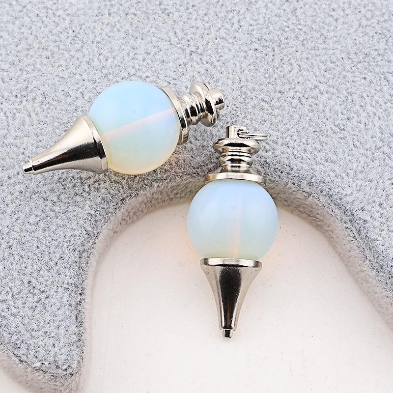 Handmade Crystal Stone Pendulum Necklace & Keychain Ornament