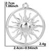 6pcs/Lot Metal Sun Pendant Sunset Sunshine Stainless Steel Charms For Jewelry Making Supplies Fashion Charm DIY Earring Necklace