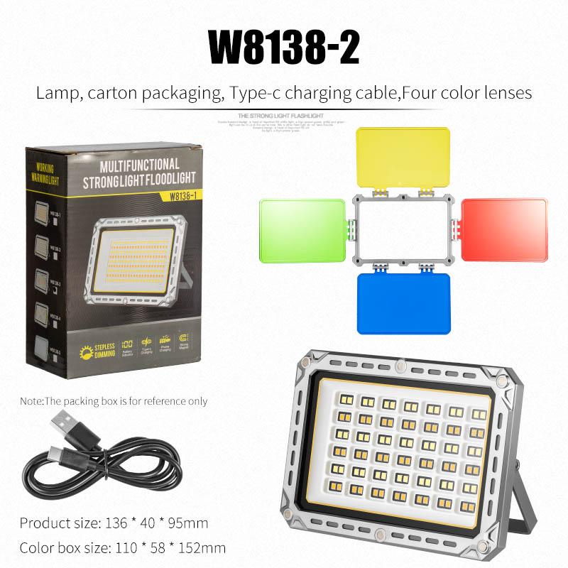 High Brightness 4000mAh Portable Lanterns Rechargeable Magnetic Work Lighting Lamp Camping Waterproof Emergency Tent Flood Light
