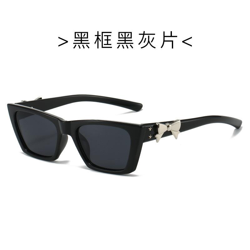 New Stylish Woman Sun Glasses Cat Eye Shape Bowknot Decoration Women'S Sunglasses  Female Sunglass