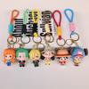 Bandai New One Piece Keychain Cartoon Luffy Tony Tony Chopper Doll Student School Bag Pendant Car Keychain Boy Birthday Gift
