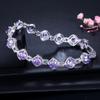 CMM Sparkling Purple Red Cubic Zirconia Round Tennis Bracelets for Women Fashion Jewelry