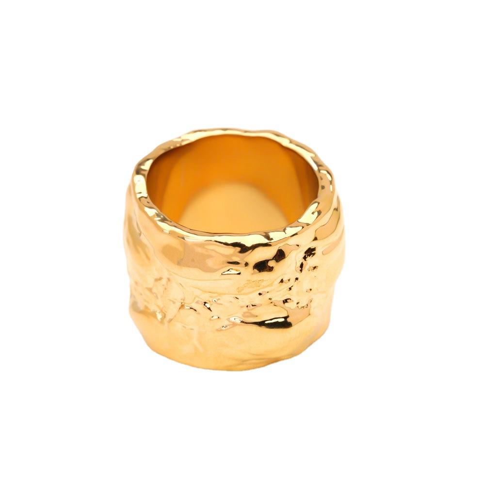 Lava texture ring ins niche design fashionable personalized ring exaggerated European and American jewelry