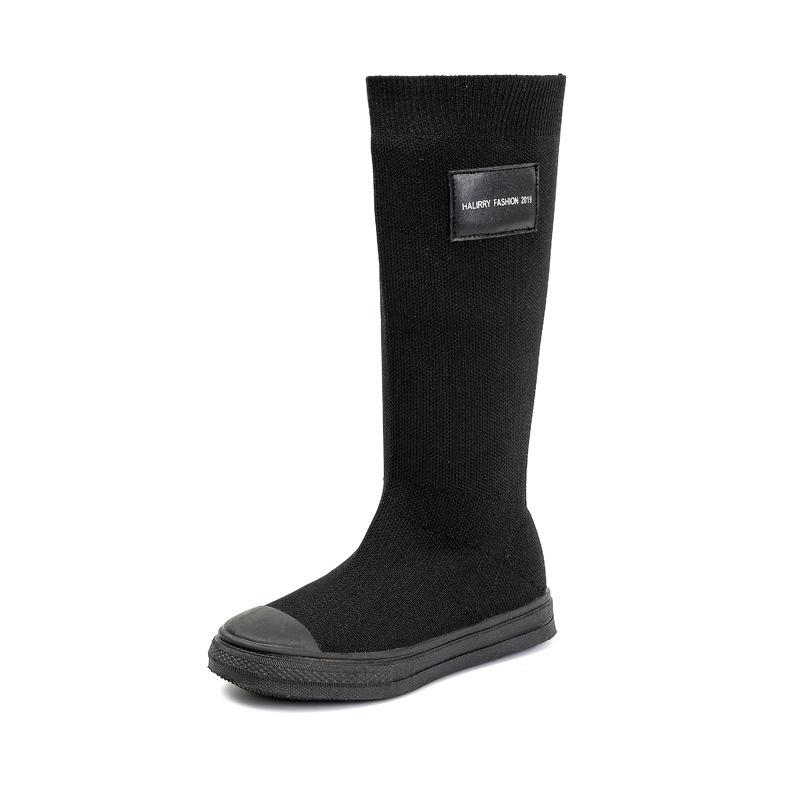 

Girls high socks boots autumn and winter children stretch single boots princess over the knee high boots 26