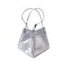 Yogodlns damska jednokolorowa mała górna rączka torebka typu Bucket Vintage PU Leather All-match Chic Tote Bag
