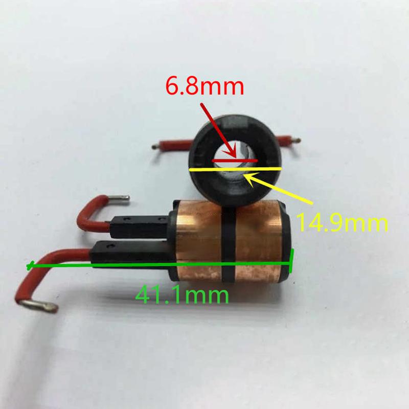 טבעות החלקה לאלטרנטור קולקטור קולט טבעת עבור רגולטור גנרטור צ'רי מכשיר קולט ראש נחושת (6.8*15*41.1 מ"מ)