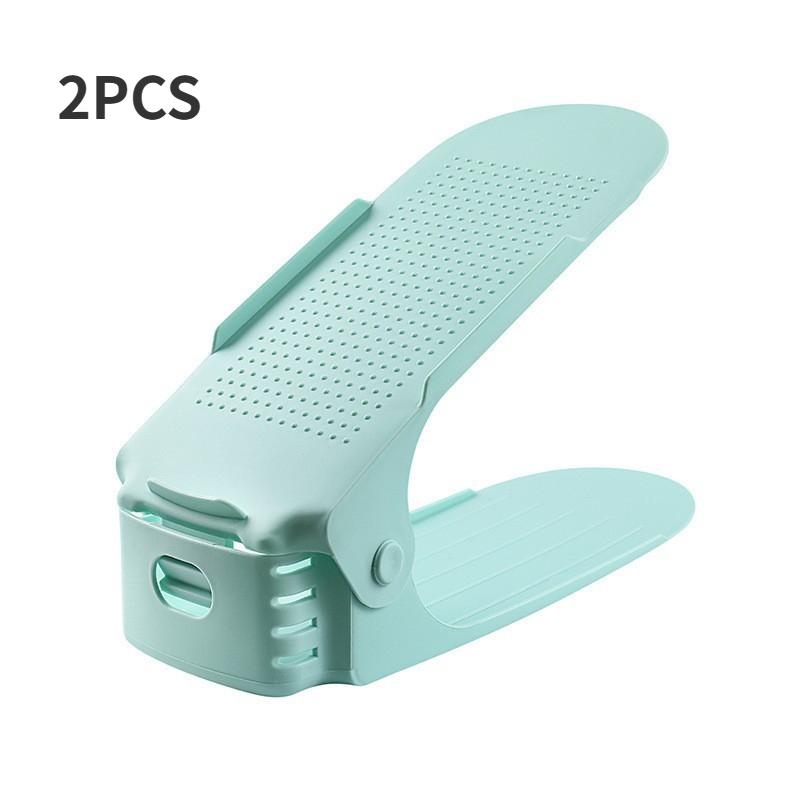 2pcs Shoe Slot Organizers Adjustable Shoe Organizer Rack Double Layer Shoe Rack Space Saving Shoe Holder For Dormitory Bedroom