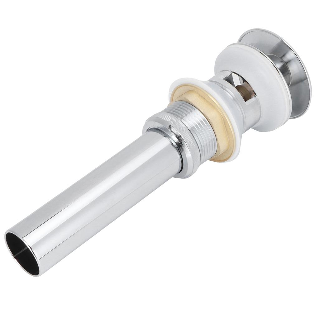 Bathroom Sink Drain Electroplating Popup Wash Basin Drainer Stopper NonOverflow(Popup with Hole )