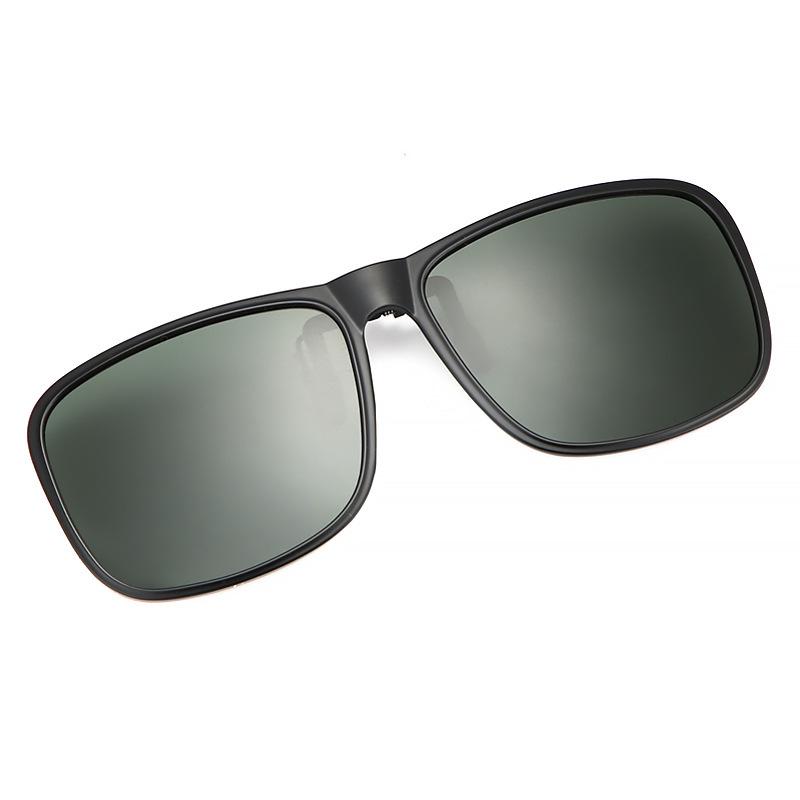 Flip-up Polarized Night Vision Clip-on Sunglasses for Men & Women with Myopia