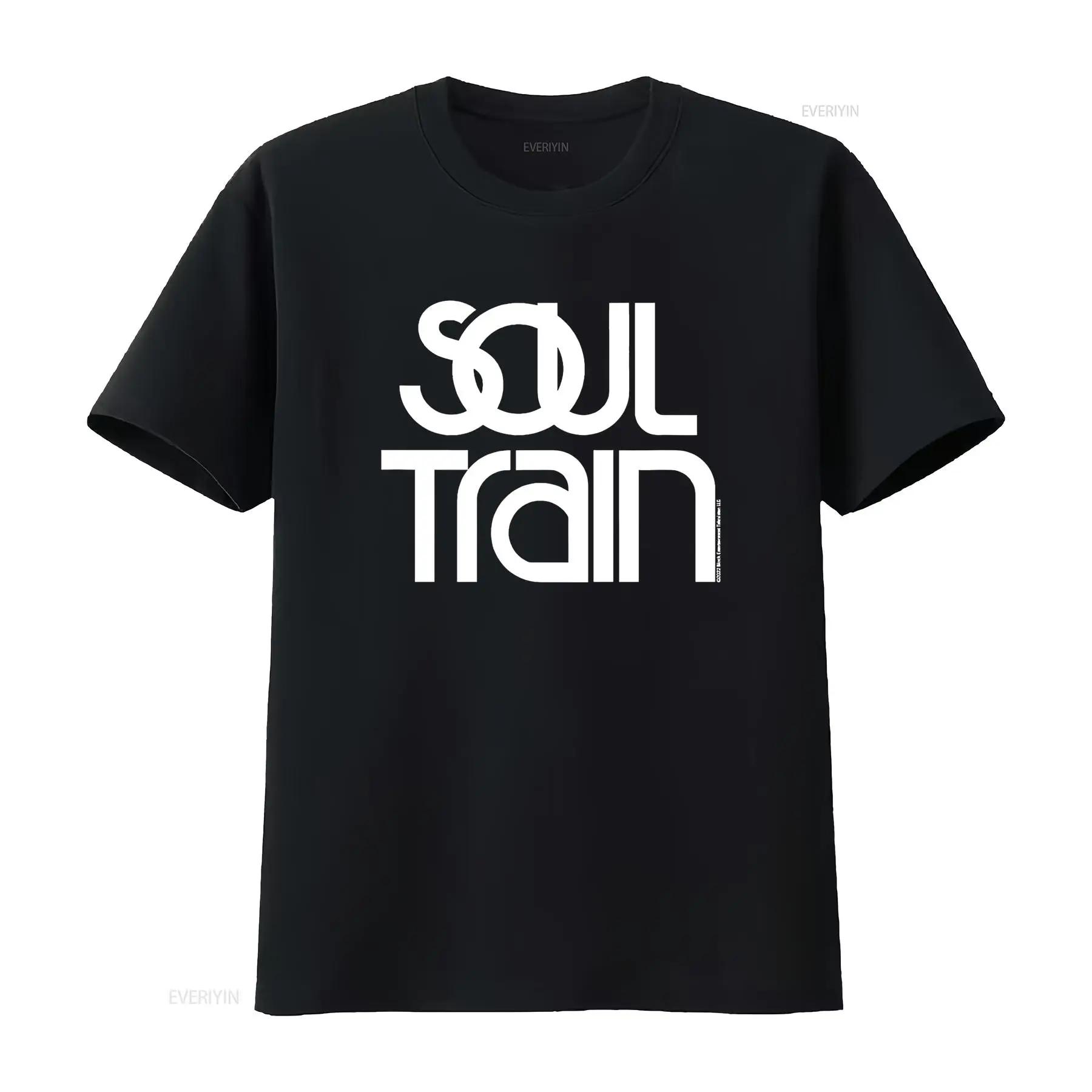 Soul Train Classic Logo T Shirt Vintage Washed Streetwear Versatile Designer Clothes Homme Graphic Unisex Top For Everyday Wear S