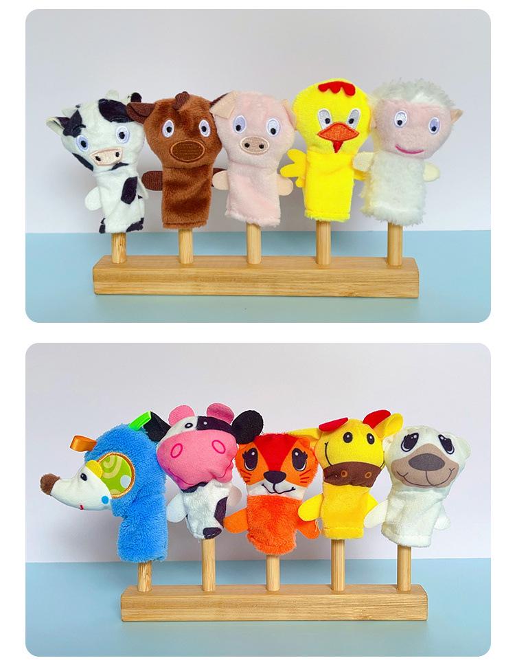 Animal Finger Puppet Display Rack for Kindergarten and Dollhouse Language Areas