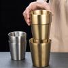 1ks 200ml/ 300ml Korejská matná nerezová ocel Dvojvrstvý šálek Izolovaný šálek na vodu Pivo šálky na pití kávy Zlaté stříbrné hrnky Nádobí