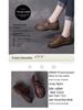 Women's Handmade Genuine Leather Lace-Up Soft Sole Casual Shoes - Retro Autumn Style