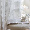 White Flower Embroidery Yarn Curtains, French Romantic Style Embroidered Yarn Curtains for Floating Window, Balcony, Living Room Bedroom Window