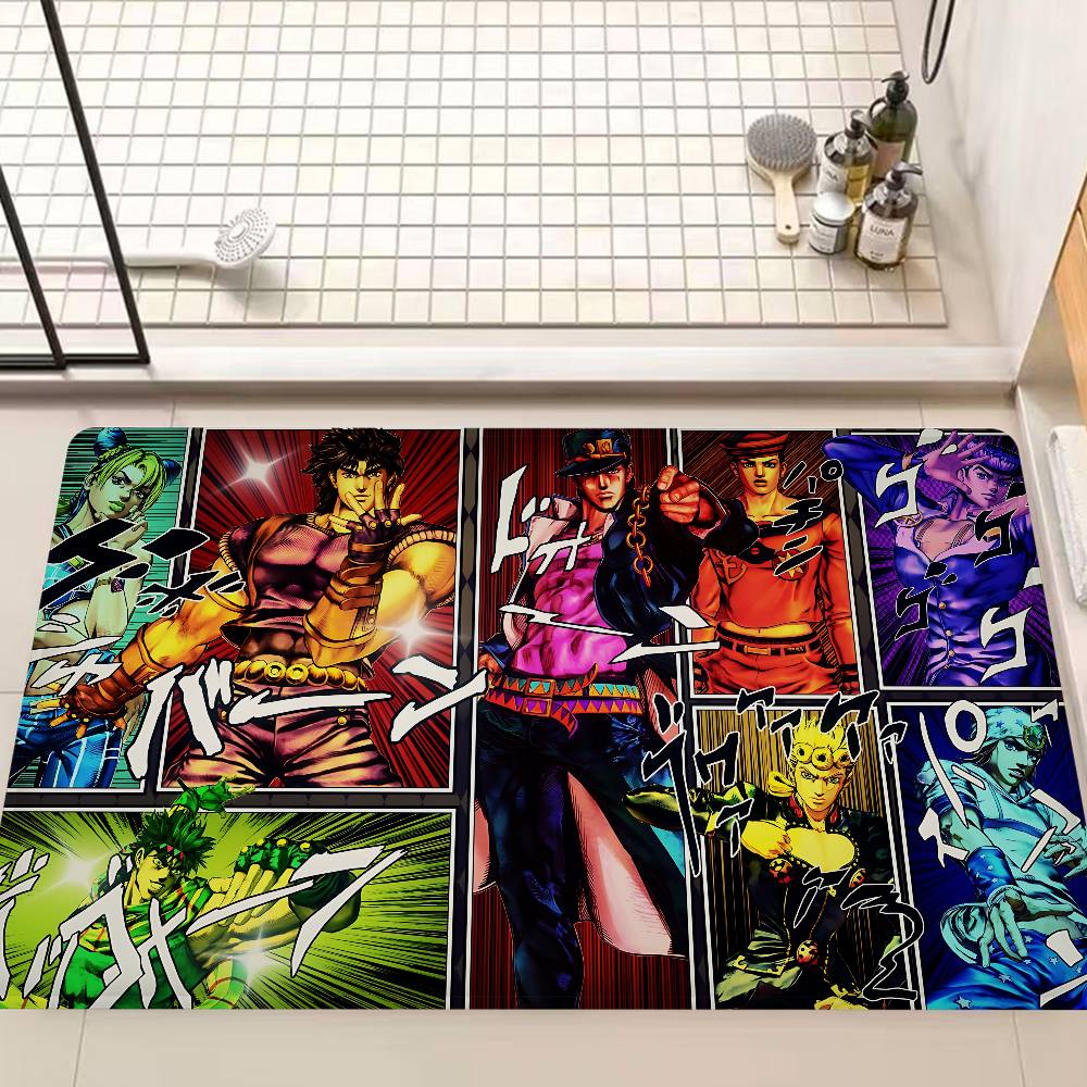 Adventure Anime Jojo Bizarre Adventure Bathroom Mat Kids Room Bedroom Decoration Balcony Anti-Slip Doormat Living Room Welcome