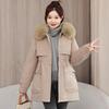 Autumn Winter Thicken Warm Parka Women Casual Sweety Solid Color Big Pocket Loose Hooded Coat Jackets Outwear
