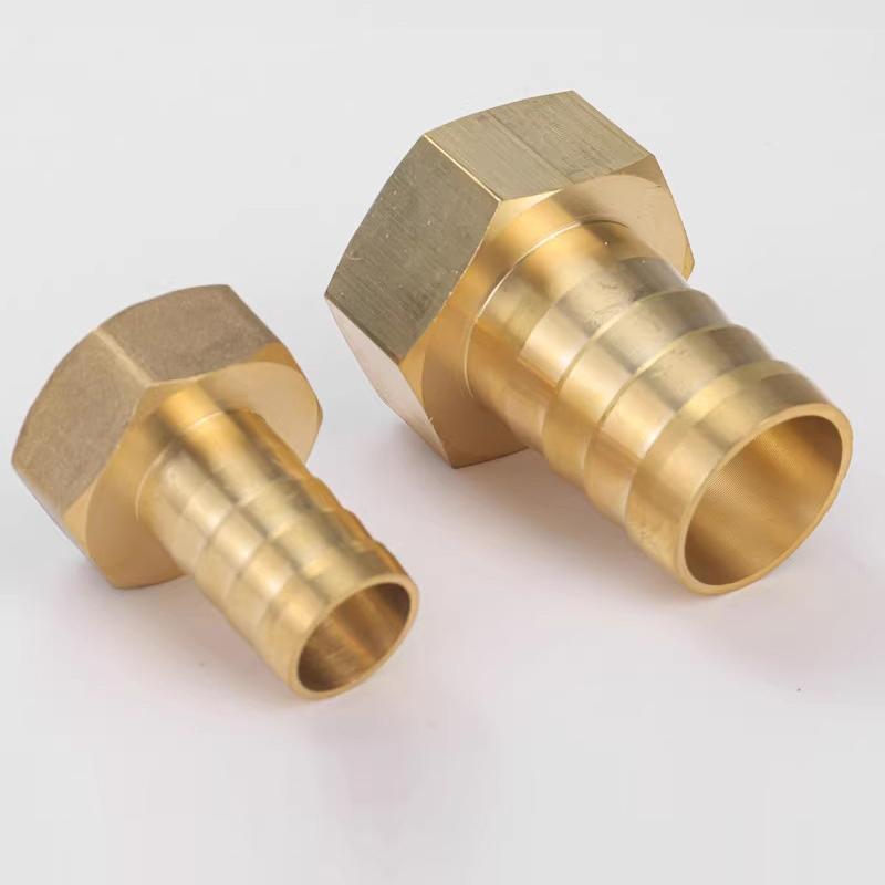 Hongtu Brass Female Thread Hose Connector - 1/8" 1/4" 3/8" BSP, 6-18mm Barb Tail End Fitting (Copper Adapter/Coupler)