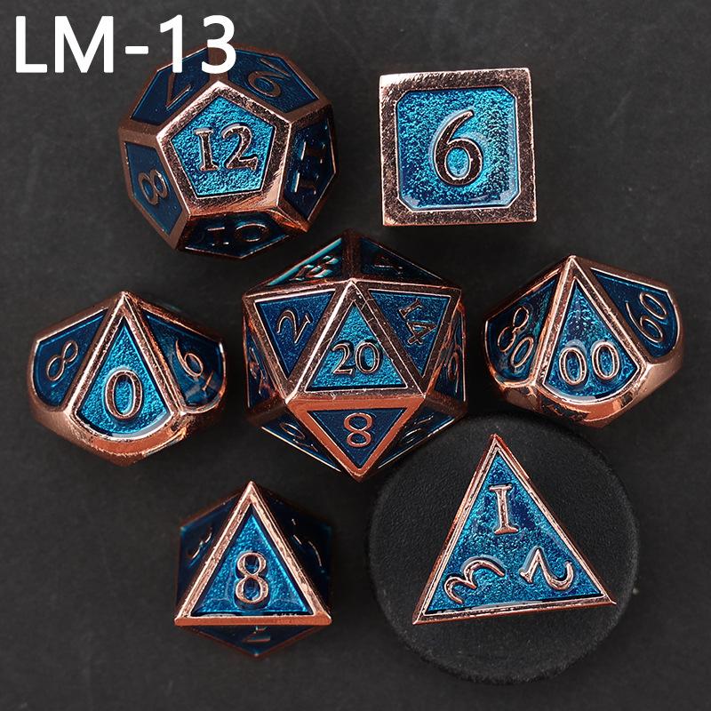 7 Pieces Metal Dices Set DND Polyhedral Solid D&D Dice Set, Used for Role-Playing Games Dungeon and Dragon Dice Games