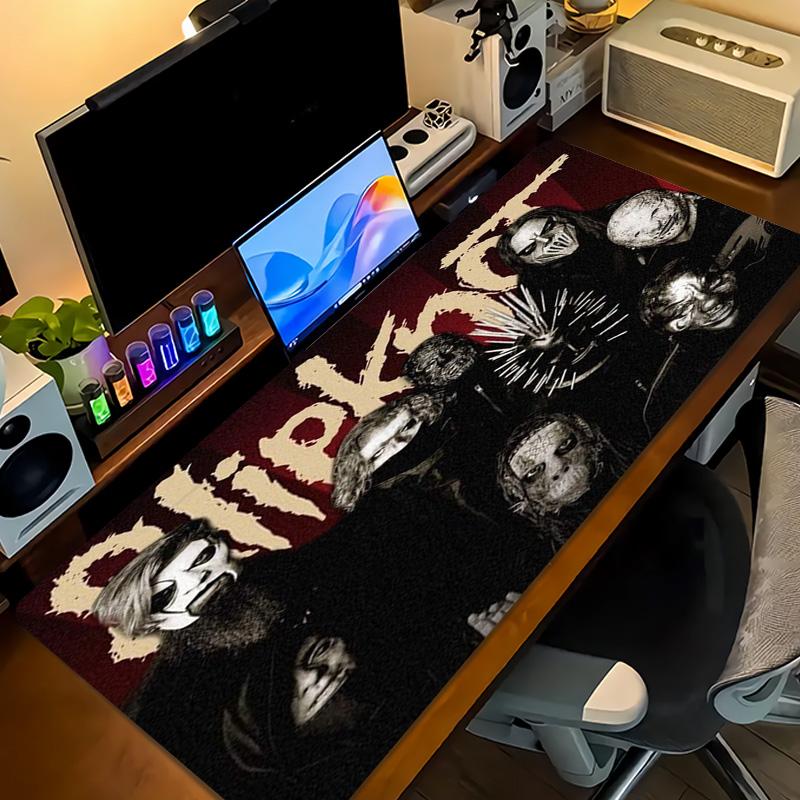 Slipknot Mask Horror Graphic Large Desk Mat Non Slip Gaming Mouse Pad for Computer Desk Rock Band Fan Decor