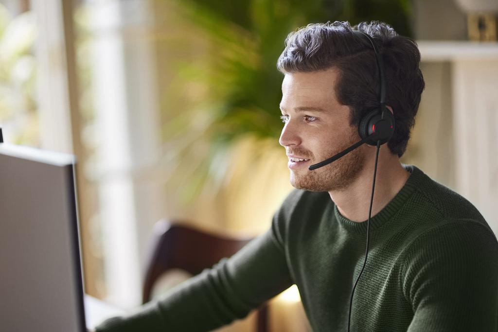 Jabra Engage 50 II Wired Stereo Headset with Link Call Control, Noise Cancelling, 3-Mic Technology, USB-A Cable, Ultra-Lightweight, MS Team