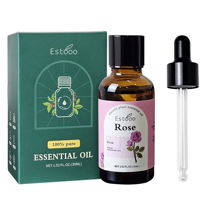 Bougie infusée à l'huile de rose: Huile de Massage Aromathérapie & Soin de la Peau 30ml pour Diffuseur & Humidificateur