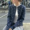 Damenmode Lässig Herbst Winter Polka Dot Print Langarm O-Ausschnitt Pullover