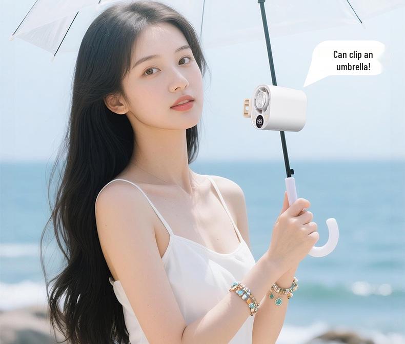 Portable Clip-On Fan with Ice Pack and 199-Speed Settings