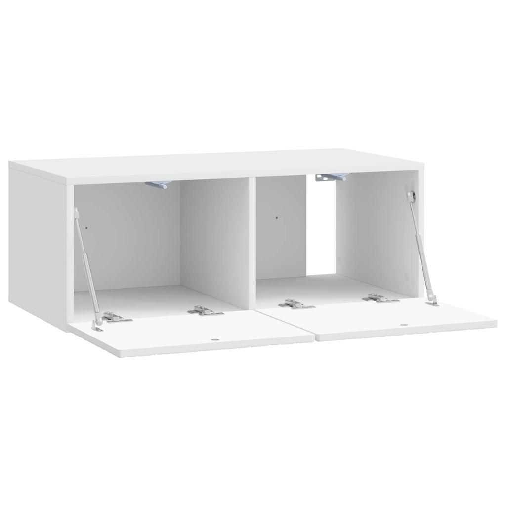 Wall Mounted TV Cabinet 59.5 X 31 Cm White Engineered Wood